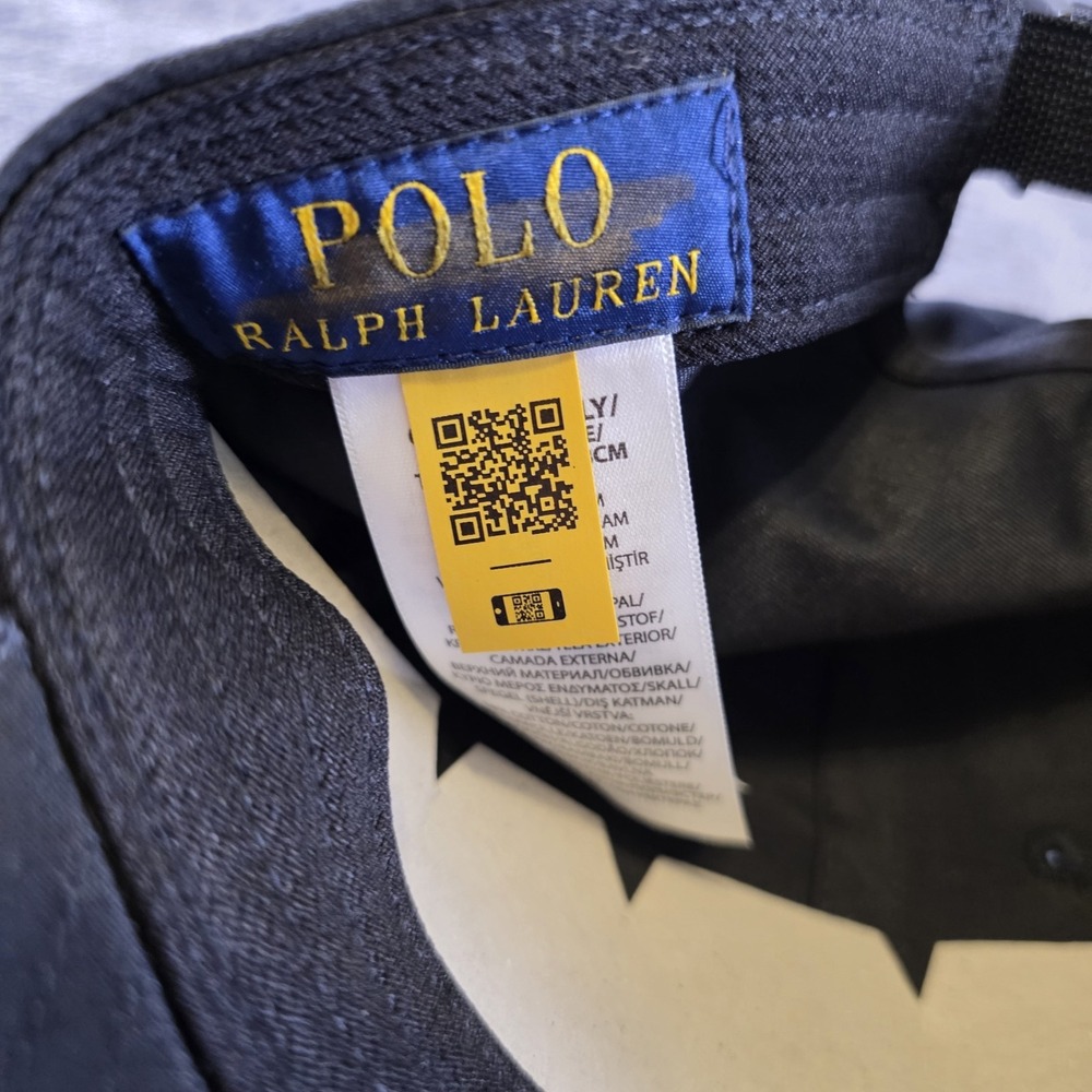 Polo Ralph Lauren Baseline Cap OS Pony Logo Black - Picture 4 of 5